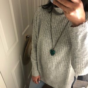 Green Stone Long Necklace